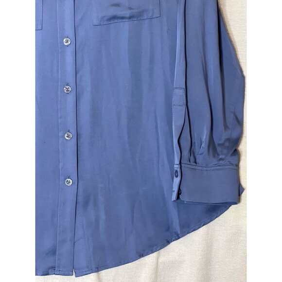 Chico's Women's Modal Button-Up Shirt Size 2 (US 12/14) Blue Career Boho - Picture 5 of 13